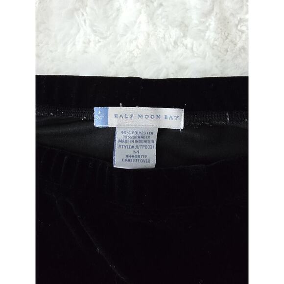 Half Moon Bay Velvet Pull-On Stretch Wide Leg Pants Size M Chic Witchy Lounge - Picture 3 of 7